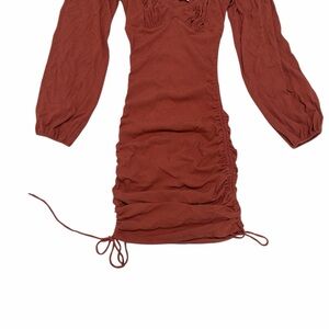 Vestique Rust Long Sleeve Dress